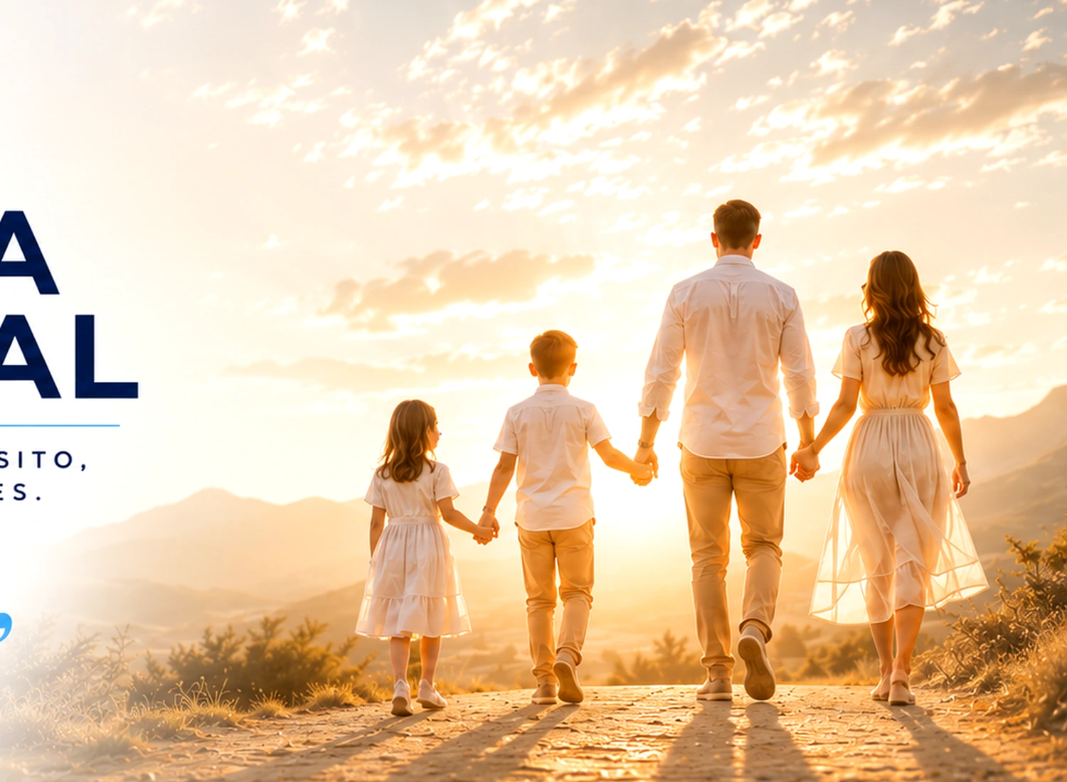 Familia caminando junta